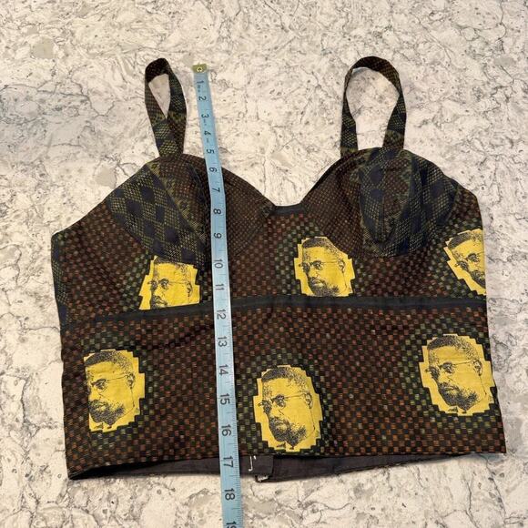 Women’s African Print Ethnic Malcom X Tank Top Bustier Handmade Women’s M/L - Picture 12 of 15